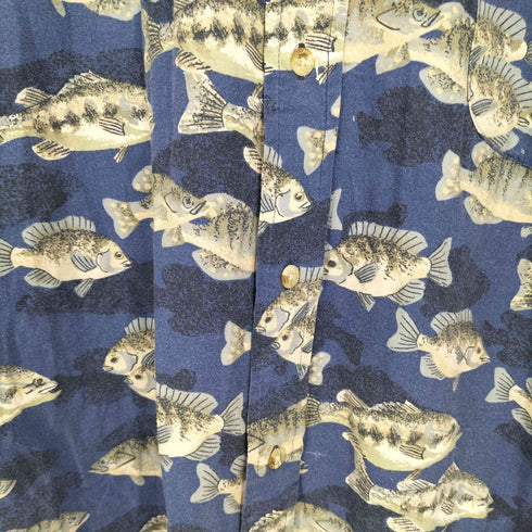 コロンビア Columbia 魚柄 半袖 BDシャツ メンズ XXL