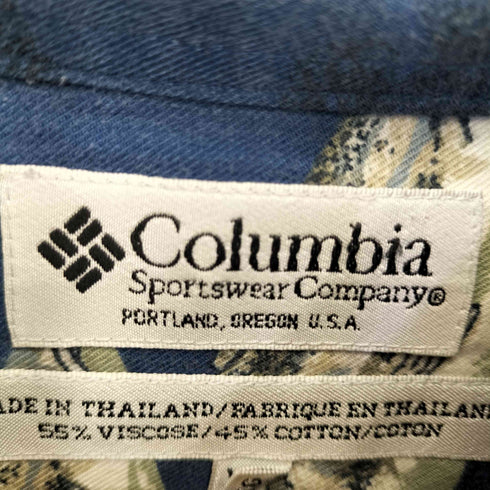 コロンビア Columbia 魚柄 半袖 BDシャツ メンズ XXL