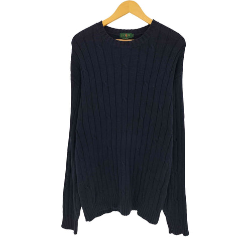 ジェイクルー J.CREW 巨人タグ コットン ケーブルニット メンズ import:L