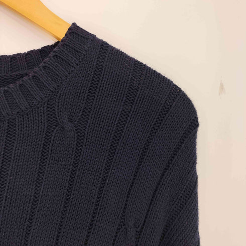ジェイクルー J.CREW 巨人タグ コットン ケーブルニット メンズ import:L