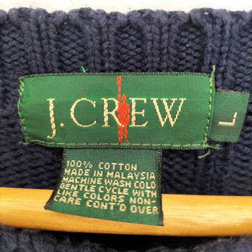ジェイクルー J.CREW 巨人タグ コットン ケーブルニット メンズ import:L