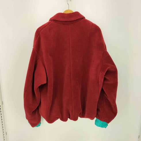 SPELLEDIT 刺繍ワッペン ボアフリースジップアップジャケット レディース FREE