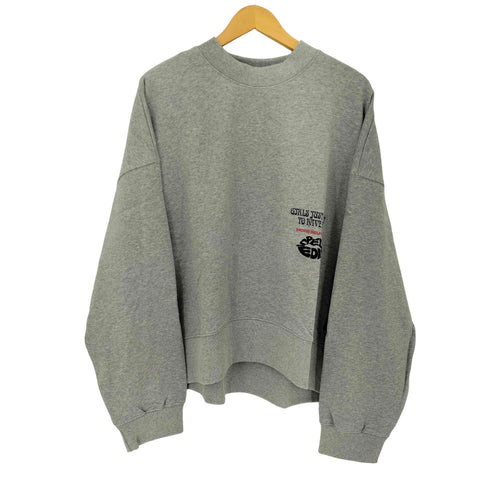 SPELLEDIT 刺繍ロゴ プリント L/S スウェット レディース FREE