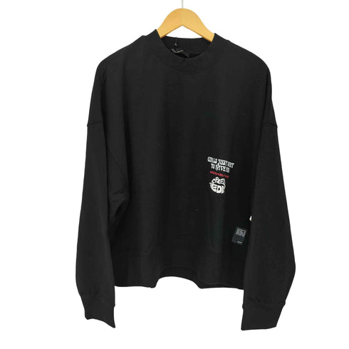 SPELLEDIT 刺繍ロゴ プリント L/S スウェット レディース FREE