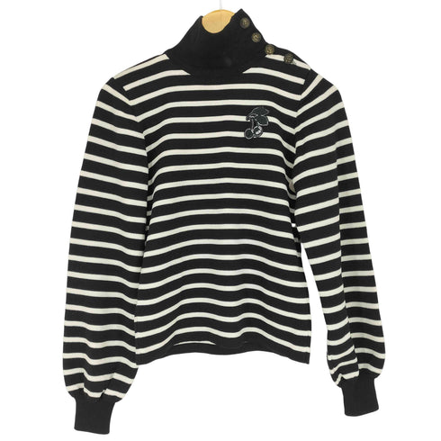 レッドヴァレンティノ RED VALENTINO チェリーロゴ刺繍ハイネックボーダーニット レディース JPN:S