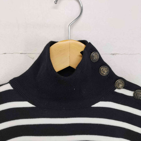レッドヴァレンティノ RED VALENTINO チェリーロゴ刺繍ハイネックボーダーニット レディース JPN:S