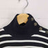 レッドヴァレンティノ RED VALENTINO チェリーロゴ刺繍ハイネックボーダーニット レディース JPN:S