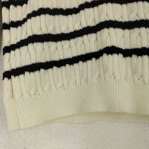 レッドヴァレンティノ RED VALENTINO ベロアリボンデザインボーダーニット レディース JPN:M