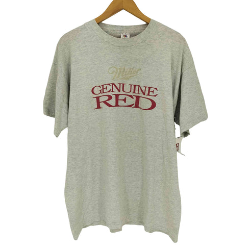 フルーツオブザルーム FRUIT OF THE LOOM USA製 GENUIE RED 企業ロゴ メッセージ Tシャツ メンズ import:XL