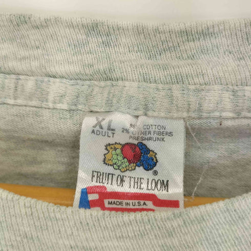 フルーツオブザルーム FRUIT OF THE LOOM USA製 GENUIE RED 企業ロゴ メッセージ Tシャツ メンズ import:XL