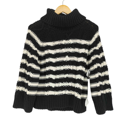 レッドヴァレンティノ RED VALENTINO バック刺繍デザインハイネックボーダーニット レディース JPN:XS