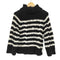 レッドヴァレンティノ RED VALENTINO バック刺繍デザインハイネックボーダーニット レディース JPN:XS