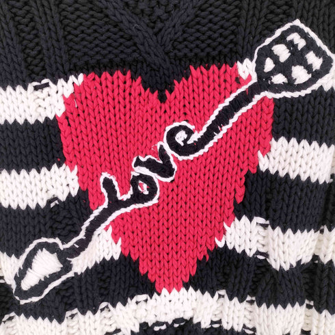 レッドヴァレンティノ RED VALENTINO バック刺繍デザインハイネックボーダーニット レディース JPN:XS