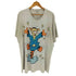 オーバーサイズ キャラクタープリント Tシャツ 裾袖シングル メンズ