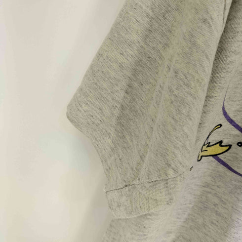 オーバーサイズ キャラクタープリント Tシャツ 裾袖シングル メンズ
