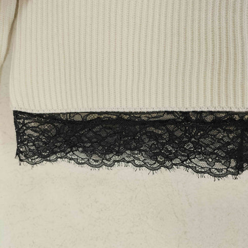 レッドヴァレンティノ RED VALENTINO レースデザインウールハイネックニット レディース JPN:S