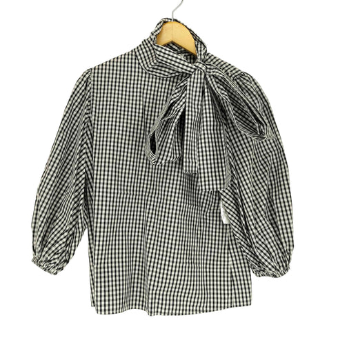レッドヴァレンティノ RED VALENTINO リボンタイ チェックブラウス レディース EUR:40
