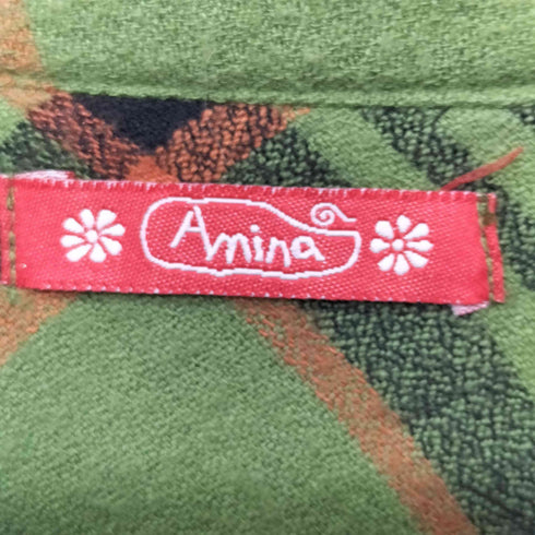 アミナ Amina マドラスチェック コットンシャツブラウス レディース