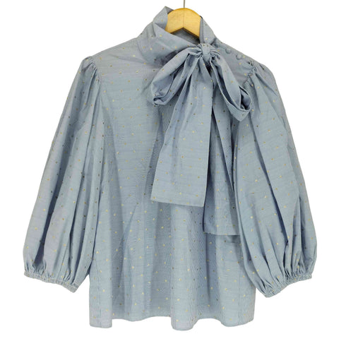 レッドヴァレンティノ RED VALENTINO ストライプドットデザイン ブラウス レディース EUR:42