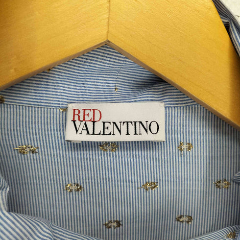 レッドヴァレンティノ RED VALENTINO ストライプドットデザイン ブラウス レディース EUR:42