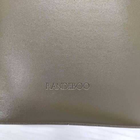 ランデブー randeboo エンボスロゴ スクエアレザーショルダーバッグ バケツ型 レディース