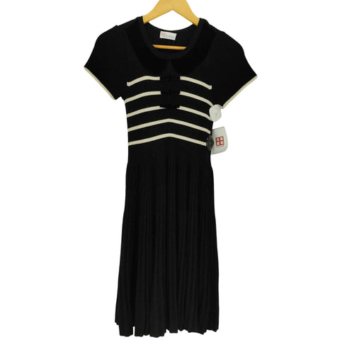 レッドヴァレンティノ RED VALENTINO ベロアリボンデザインボーダーニットワンピース レディース JPN:S
