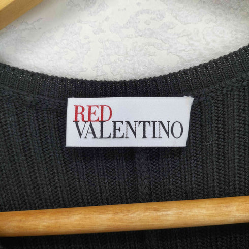 レッドヴァレンティノ RED VALENTINO ベロアリボンデザインボーダーニットワンピース レディース JPN:S