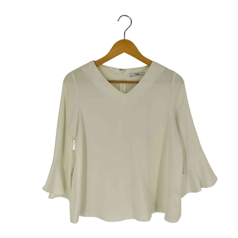 トナル TONAL Vネック フリルスリーブ ブラウス レディース 38