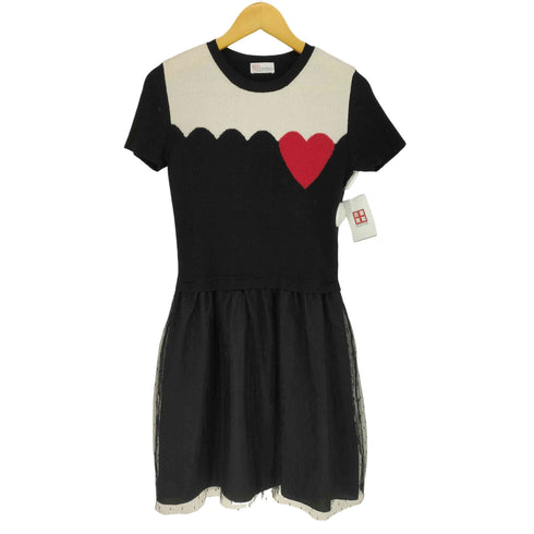 レッドヴァレンティノ RED VALENTINO ハートデザインレースミニワンピース レディース JPN:M