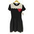 レッドヴァレンティノ RED VALENTINO ハートデザインレースミニワンピース レディース JPN:M