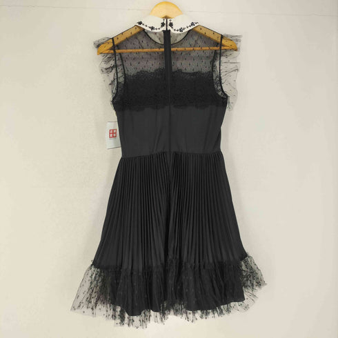 レッドヴァレンティノ RED VALENTINO レースプリーツデザインノースリーブワンピース レディース EUR:42
