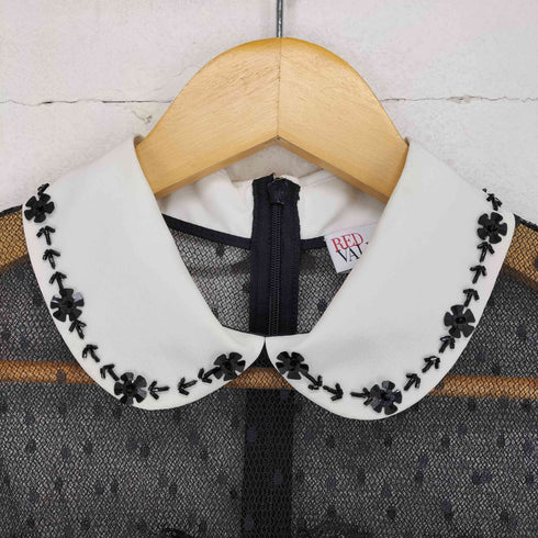 レッドヴァレンティノ RED VALENTINO レースプリーツデザインノースリーブワンピース レディース EUR:42