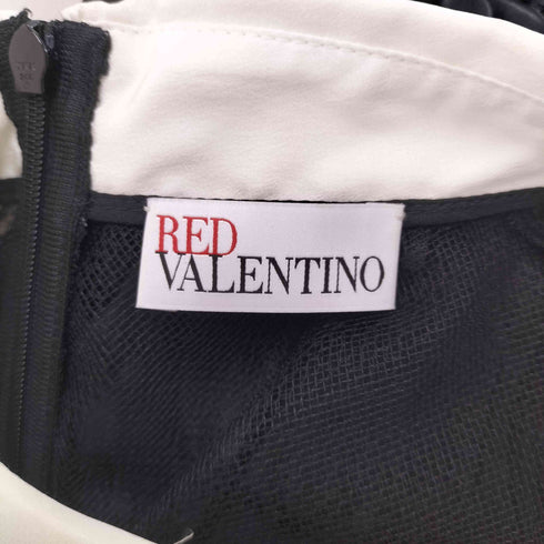 レッドヴァレンティノ RED VALENTINO レースプリーツデザインノースリーブワンピース レディース EUR:42