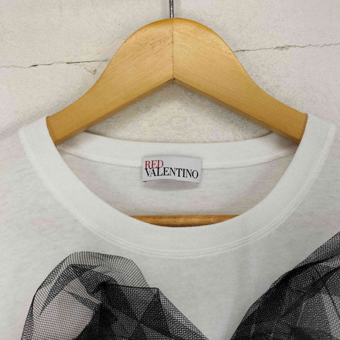 レッドヴァレンティノ RED VALENTINO フリントハートレースクルーネックTシャツ レディース import:XS