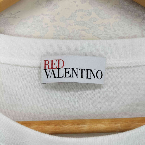 レッドヴァレンティノ RED VALENTINO フリントハートレースクルーネックTシャツ レディース import:XS