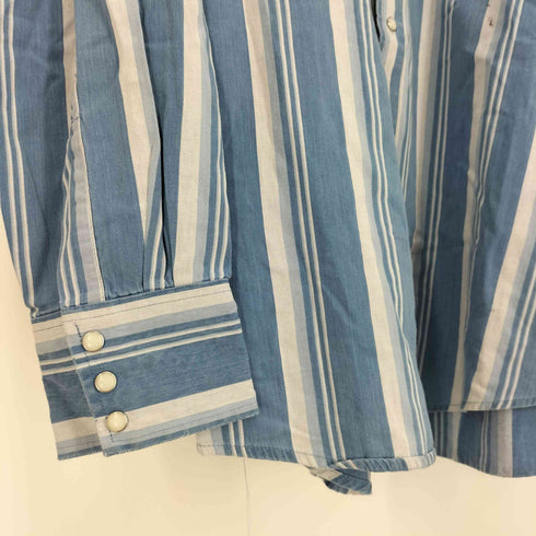 ラングラー Wrangler 00S WESTERN SHIRTS ストライプ スナップボタン ウエスタンシャツ メンズ import:L