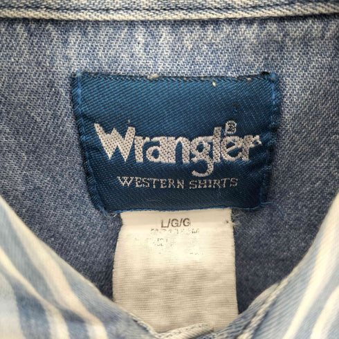 ラングラー Wrangler 00S WESTERN SHIRTS ストライプ スナップボタン ウエスタンシャツ メンズ import:L