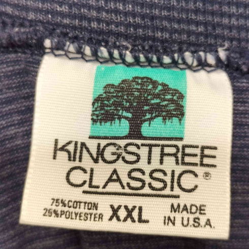 KINGSTREE CLASSIC 80-90s USA製 ボーダー柄 シングルステッチ クルーネック ショートスリーブTシャツ メンズ XXL