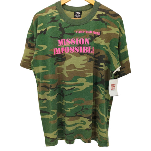 ROTNCO 80-90s USA製 迷彩柄 シングルステッチ ショートスリーブ クルーネックTシャツ メンズ XL