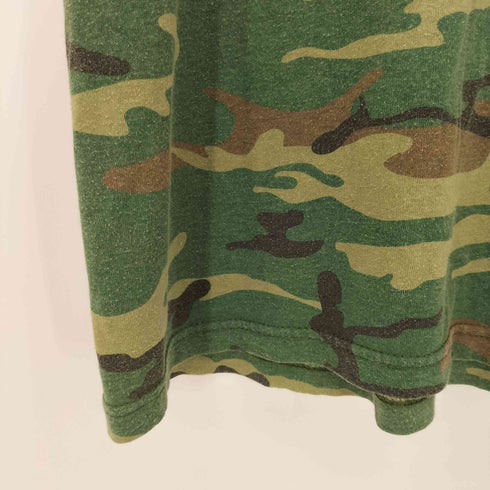 ROTNCO 80-90s USA製 迷彩柄 シングルステッチ ショートスリーブ クルーネックTシャツ メンズ XL