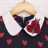 レッドヴァレンティノ RED VALENTINO ハートドット柄襟ビジュー装飾シルクワンピース レディース JPN:42