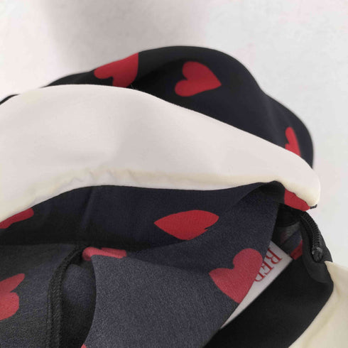 レッドヴァレンティノ RED VALENTINO ハートドット柄襟ビジュー装飾シルクワンピース レディース JPN:42