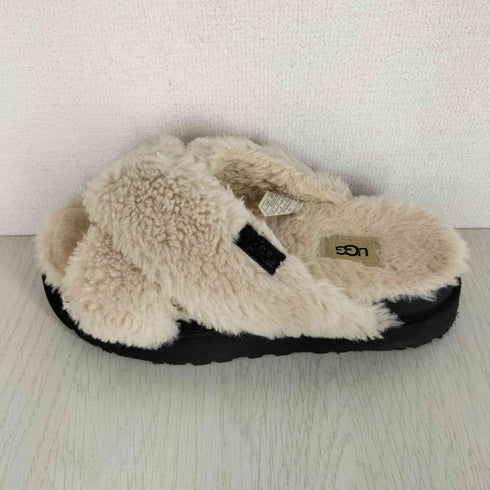 アグ UGG Fuzz Sugar Cross Slide ファズ シュガー クロス スライド ボア サンダル レディース 23