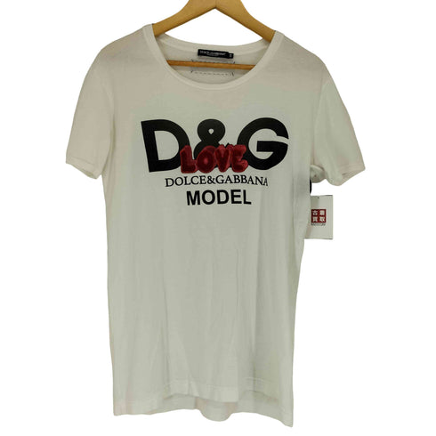 ドルチェアンドガッバーナ DOLCE&GABBANA D&G MODEL LOVE S/S TEE レディース EUR:38