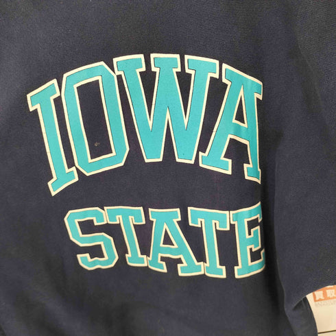 チャンピオン Champion 90S REVERSE WEAVE 刺繍タグ IOWA STATE2段ラバープリント L/S スウェット メンズ JPN:XXL