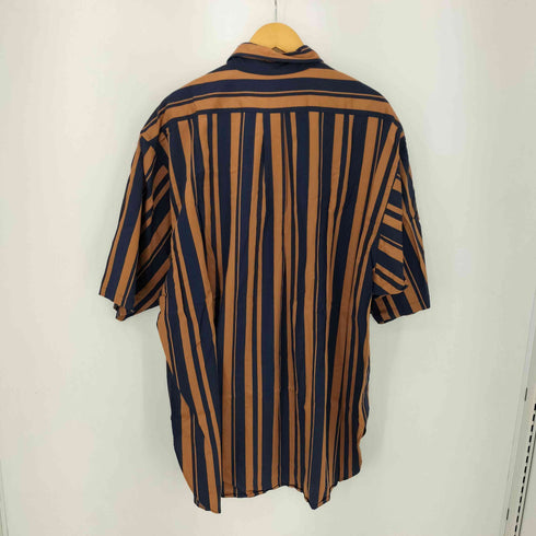 トゥモローランド TOMORROWLAND 21SS コットン バンドカラーストライプ半袖シャツ ARCHIVE FIT メンズ JPN:M