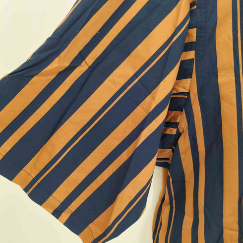 トゥモローランド TOMORROWLAND 21SS コットン バンドカラーストライプ半袖シャツ ARCHIVE FIT メンズ JPN:M