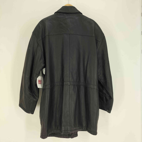 ストラスコナー STRATHCONAR 裏地総柄 羊革 シープレザー カーコート ハーフコート メンズ JPN:L