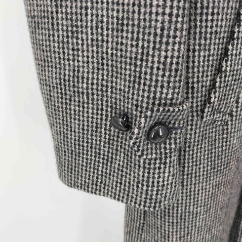 THE CLOTHIER 千鳥格子柄 ウール エポレット付き ダブルブレストコート メンズ