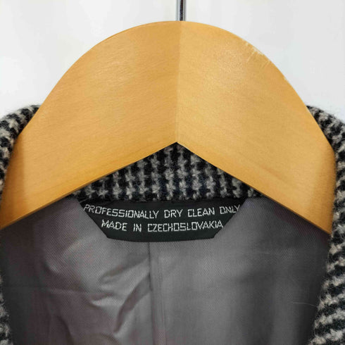 THE CLOTHIER 千鳥格子柄 ウール エポレット付き ダブルブレストコート メンズ